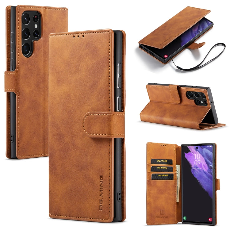 DG.MING Retro Oil Side Horizontal Flip Leather Case with Holder & Card Slots & Wallet, For Huawei P50 Pro, For Samsung Galaxy A53 5G, For Samsung Galaxy S22, For Samsung Galaxy S22 Ultra, For Samsung Galaxy S22+