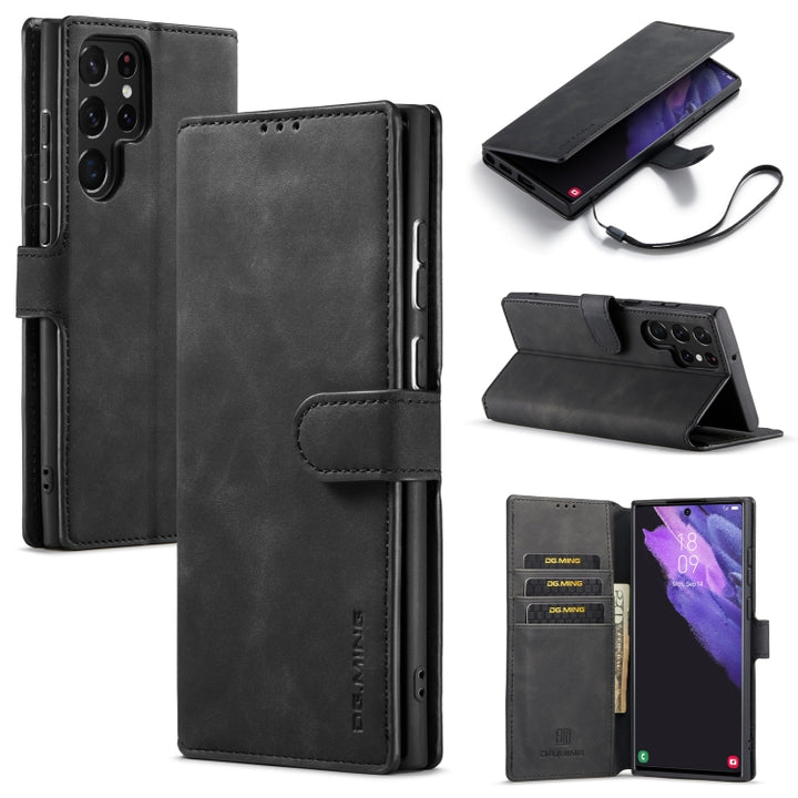 DG.MING Retro Oil Side Horizontal Flip Leather Case with Holder & Card Slots & Wallet, For Huawei P50 Pro, For Samsung Galaxy A53 5G, For Samsung Galaxy S22, For Samsung Galaxy S22 Ultra, For Samsung Galaxy S22+