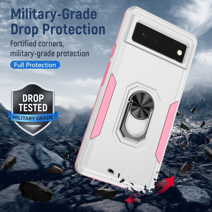 Pioneer Armor Heavy Duty PC + TPU Holder Phone Case, For Google Pixel 6, For Google Pixel 6 Pro