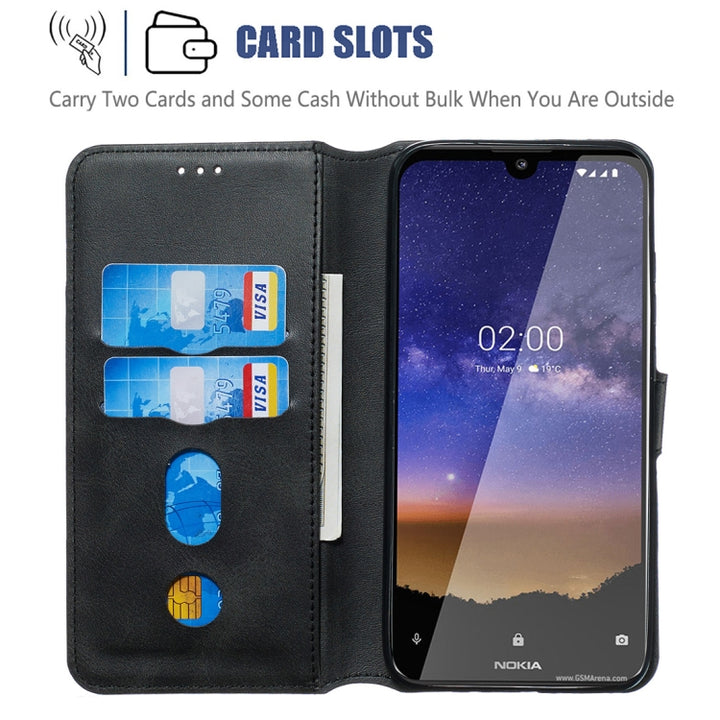 Classic Calf Texture Horizontal Flip PU Leather Case, with Holder & Card Slots & Wallet, For Nokia 2.2