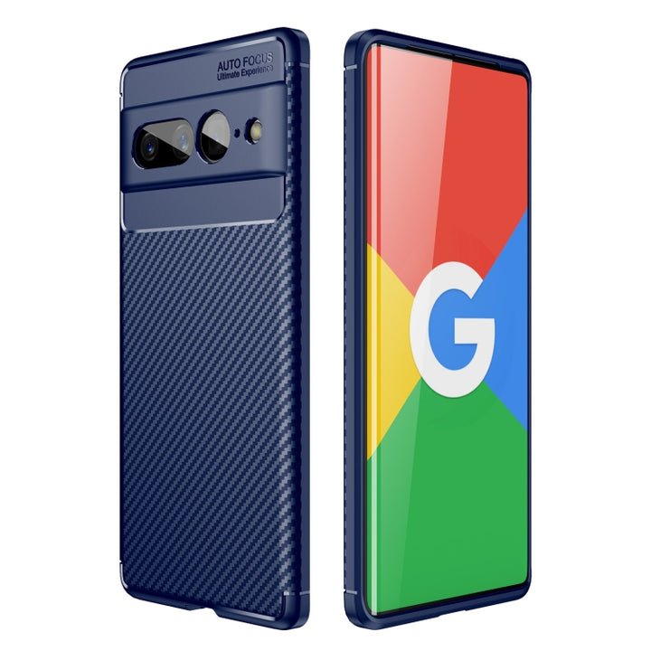 Carbon Fiber Texture Shockproof TPU Phone Case, For Google Pixel 7 Pro, For Google Pixel 7