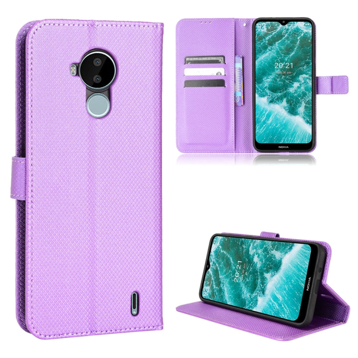 Diamond Texture Leather Phone Case, For Nokia C30, For Ulefone Note 12P, For Ulefone Note 13P, For Oukitel C22, For Sony Xperia ACE  II / SO-41B, For Sony Xperia Pro-1