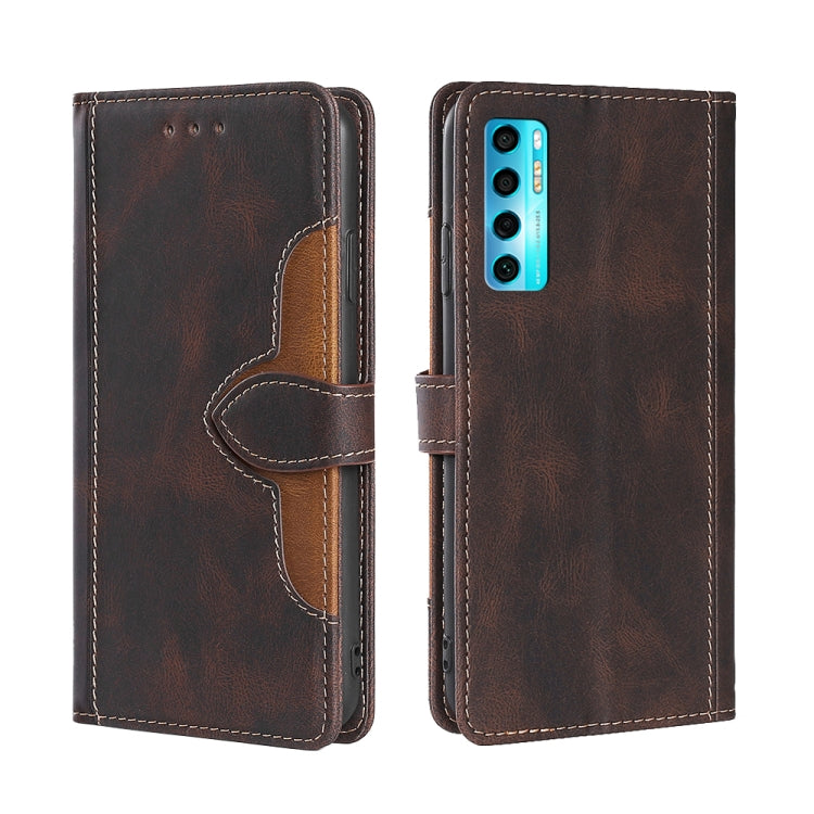 Skin Feel Straw Hat Magnetic Buckle Leather Phone Case, For TCL 20 5G / 20L, For TCL 20 Pro 5G, For TCL 20 SE, For TCL 20R 5G / Bremen / 20AX 5G, For LG Velvet, For Google Pixel 6a