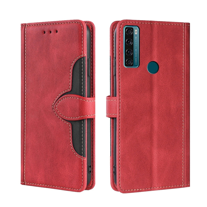 Skin Feel Straw Hat Magnetic Buckle Leather Phone Case, For TCL 20 5G / 20L, For TCL 20 Pro 5G, For TCL 20 SE, For TCL 20R 5G / Bremen / 20AX 5G, For LG Velvet, For Google Pixel 6a