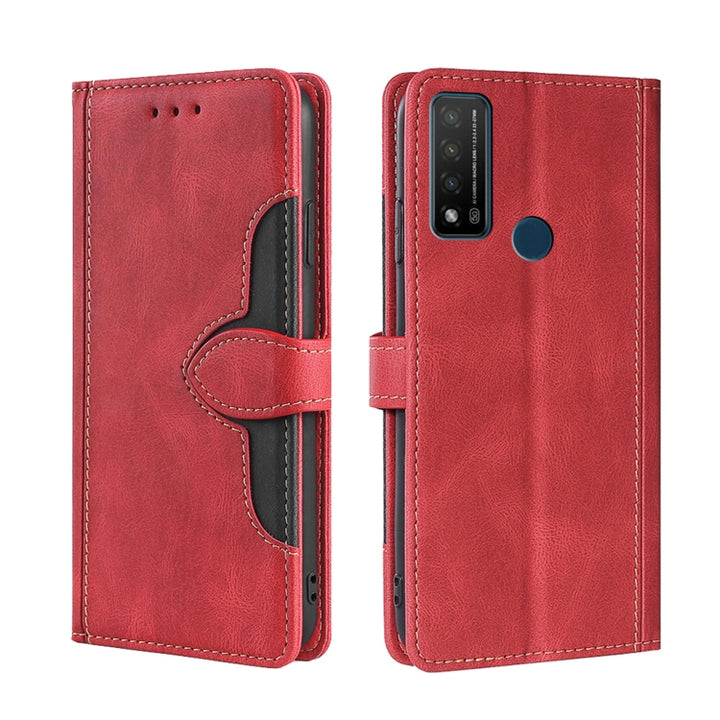 Skin Feel Straw Hat Magnetic Buckle Leather Phone Case, For TCL 20 5G / 20L, For TCL 20 Pro 5G, For TCL 20 SE, For TCL 20R 5G / Bremen / 20AX 5G, For LG Velvet, For Google Pixel 6a