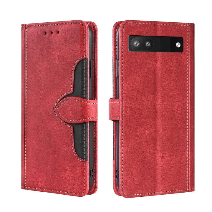 Skin Feel Straw Hat Magnetic Buckle Leather Phone Case, For TCL 20 5G / 20L, For TCL 20 Pro 5G, For TCL 20 SE, For TCL 20R 5G / Bremen / 20AX 5G, For LG Velvet, For Google Pixel 6a