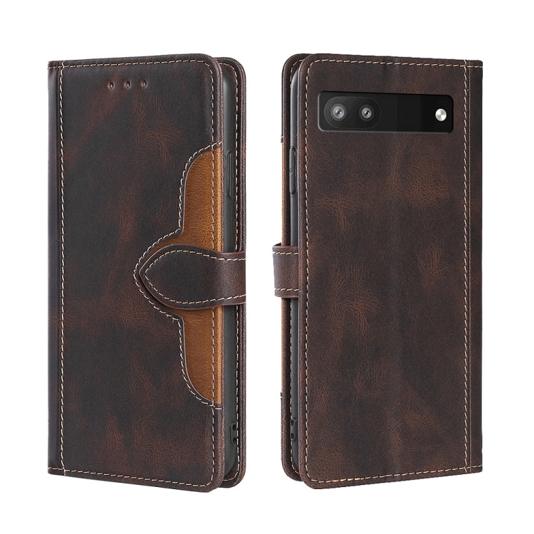 Skin Feel Straw Hat Magnetic Buckle Leather Phone Case, For TCL 20 5G / 20L, For TCL 20 Pro 5G, For TCL 20 SE, For TCL 20R 5G / Bremen / 20AX 5G, For LG Velvet, For Google Pixel 6a