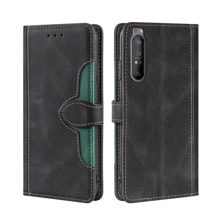 Skin Feel Straw Hat Magnetic Buckle Leather Phone Case, For Sony Xperia 5 II, For Sony Xperia 1 II, For Sony Xperia 10 II, For Sony Xperia Ace II, For Sony Xperia Pro I