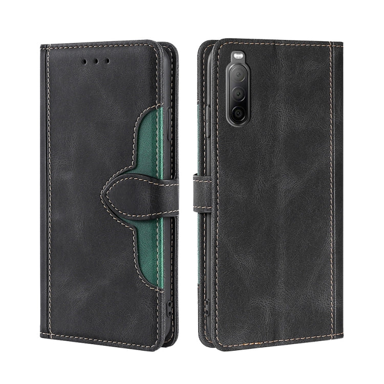 Skin Feel Straw Hat Magnetic Buckle Leather Phone Case, For Sony Xperia 5 II, For Sony Xperia 1 II, For Sony Xperia 10 II, For Sony Xperia Ace II, For Sony Xperia Pro I