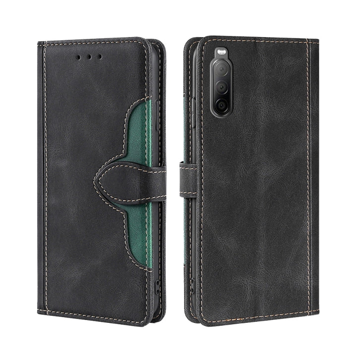 Skin Feel Straw Hat Magnetic Buckle Leather Phone Case, For Sony Xperia 5 II, For Sony Xperia 1 II, For Sony Xperia 10 II, For Sony Xperia Ace II, For Sony Xperia Pro I