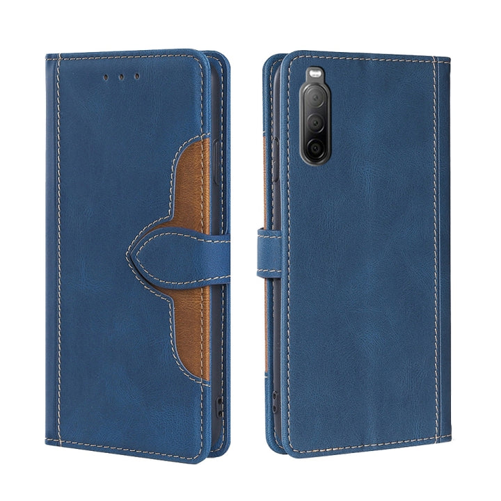 Skin Feel Straw Hat Magnetic Buckle Leather Phone Case, For Sony Xperia 5 II, For Sony Xperia 1 II, For Sony Xperia 10 II, For Sony Xperia Ace II, For Sony Xperia Pro I