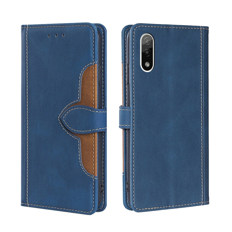 Skin Feel Straw Hat Magnetic Buckle Leather Phone Case, For Sony Xperia 5 II, For Sony Xperia 1 II, For Sony Xperia 10 II, For Sony Xperia Ace II, For Sony Xperia Pro I