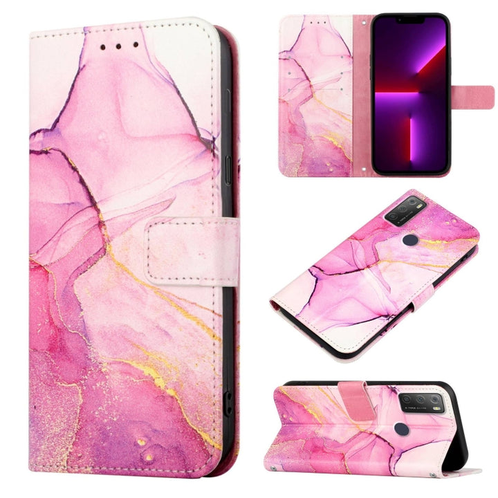 PT003 Marble Pattern Flip Leather Phone Case, For alcatel 1S (2021) / 3L (2021)