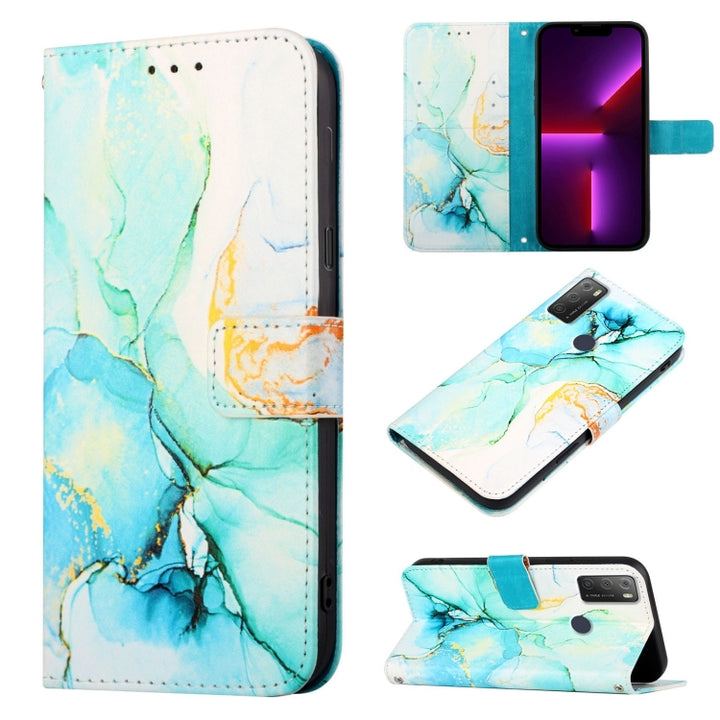 PT003 Marble Pattern Flip Leather Phone Case, For alcatel 1S (2021) / 3L (2021)