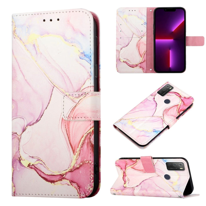 PT003 Marble Pattern Flip Leather Phone Case, For alcatel 1S (2021) / 3L (2021)