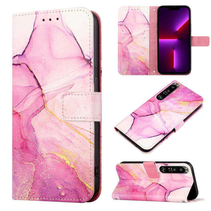 PT003 Marble Pattern Flip Leather Phone Case, For Sony Xperia 1 III, For Sony Xperia 5 III, For Sony Xperia 10 III