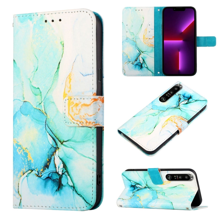 PT003 Marble Pattern Flip Leather Phone Case, For Sony Xperia 1 III, For Sony Xperia 5 III, For Sony Xperia 10 III