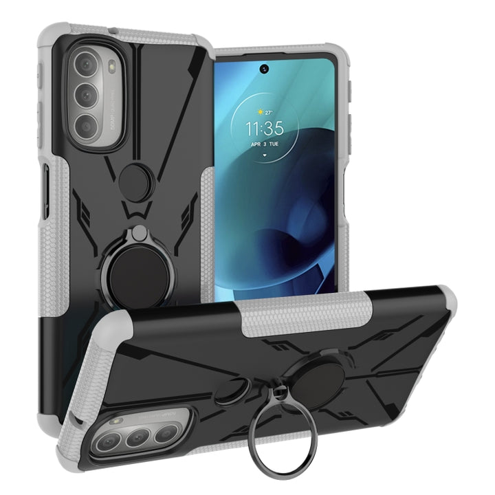 Armor Bear Shockproof PC + TPU Phone Protective Case with Ring Holder, For Motorola Moto G51 5G, For Nokia C30, For Nokia G10 / G20, For Nokia C10 / C20