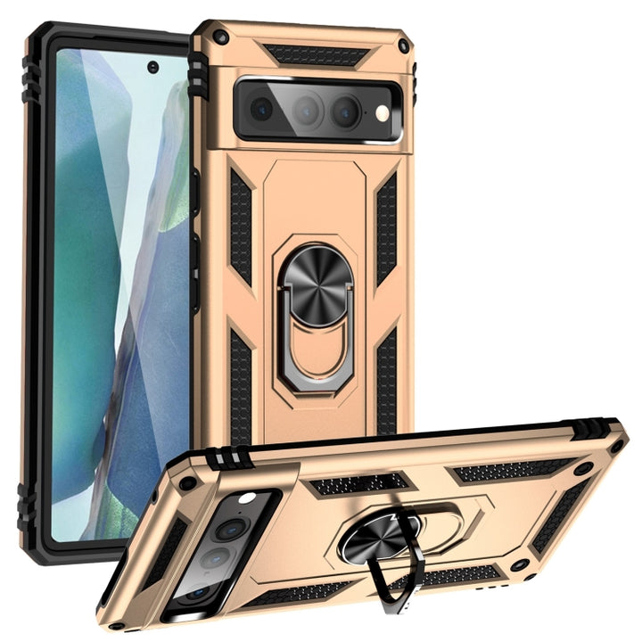 Shockproof TPU + PC Protective Case with 360 Degree Rotating Holder, For Google Pixel 6A, For Google Pixel 7 Pro