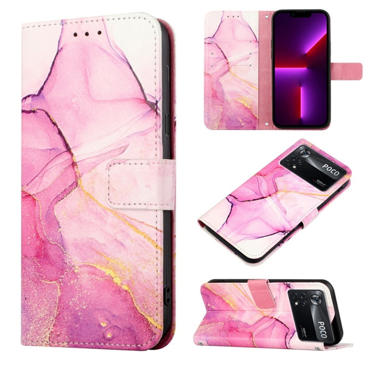 PT003 Marble Pattern Flip Leather Phone Case, For Xiaomi Poco X4 Pro 5G, For Samsung Galaxy S21 5G, For Samsung Galaxy S21+ 5G, For Samsung Galaxy S22 Ultra 5G