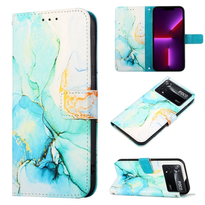 PT003 Marble Pattern Flip Leather Phone Case, For Xiaomi Poco X4 Pro 5G, For Samsung Galaxy S21 5G, For Samsung Galaxy S21+ 5G, For Samsung Galaxy S22 Ultra 5G