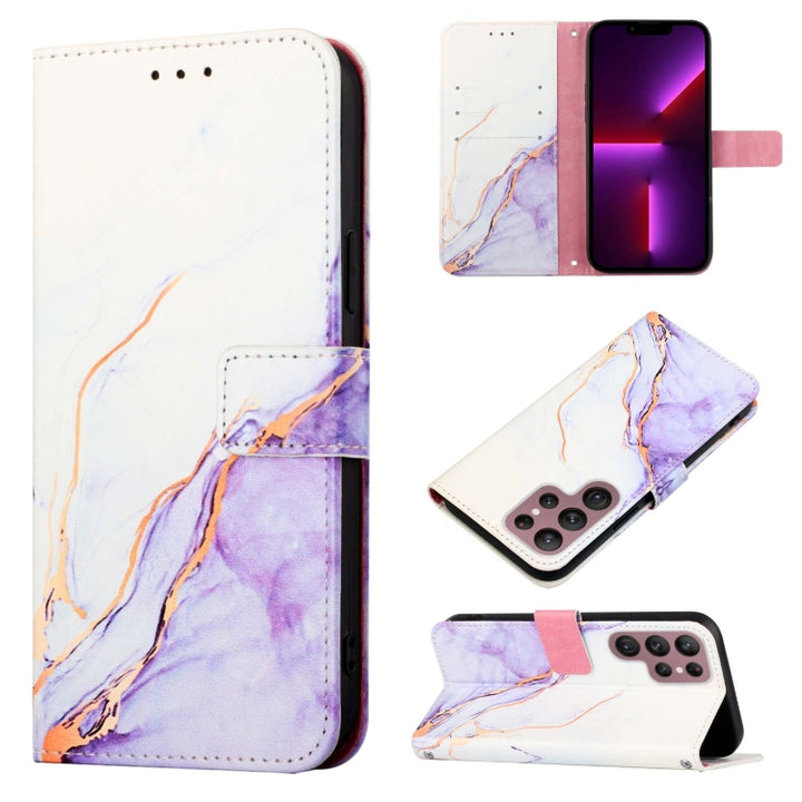 PT003 Marble Pattern Flip Leather Phone Case, For Xiaomi Poco X4 Pro 5G, For Samsung Galaxy S21 5G, For Samsung Galaxy S21+ 5G, For Samsung Galaxy S22 Ultra 5G