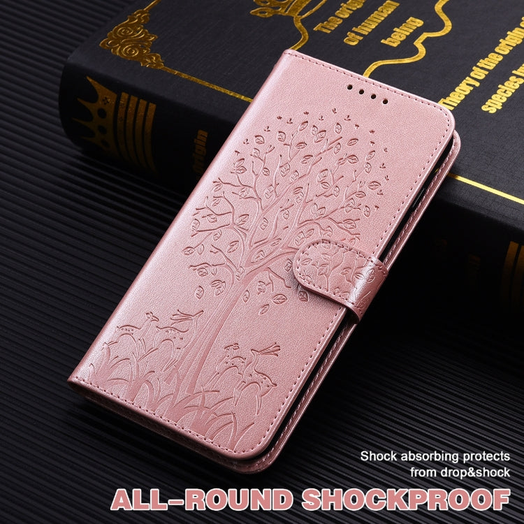 Tree & Deer Pattern Pressed Printing Horizontal Flip Leather Phone Case, For Google Pixel 5a 5G, For Google Pixel 6, For Google Pixel 6 Pro