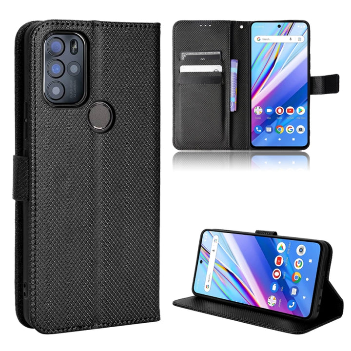 Diamond Texture Leather Phone Case, For BLU G91 Pro, For OPPO Realme Q3T / Q3S, For TCL 20 SE, For TCL 30 SE / 30 E / 306 / Sharp Aquos V6, For TCL 30 XE 5G / 30 V 5G, For vivo Y76 5G