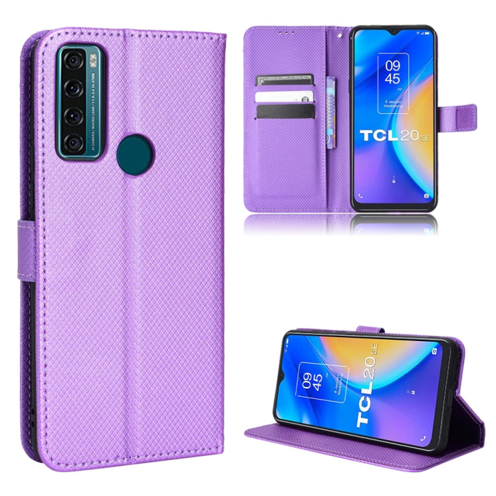 Diamond Texture Leather Phone Case, For BLU G91 Pro, For OPPO Realme Q3T / Q3S, For TCL 20 SE, For TCL 30 SE / 30 E / 306 / Sharp Aquos V6, For TCL 30 XE 5G / 30 V 5G, For vivo Y76 5G