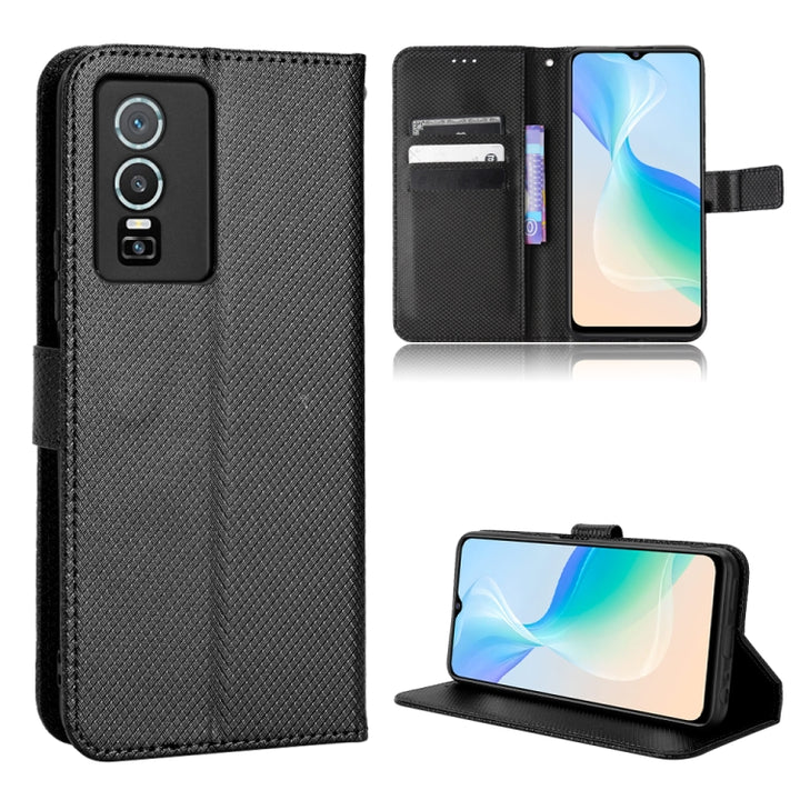 Diamond Texture Leather Phone Case, For BLU G91 Pro, For OPPO Realme Q3T / Q3S, For TCL 20 SE, For TCL 30 SE / 30 E / 306 / Sharp Aquos V6, For TCL 30 XE 5G / 30 V 5G, For vivo Y76 5G