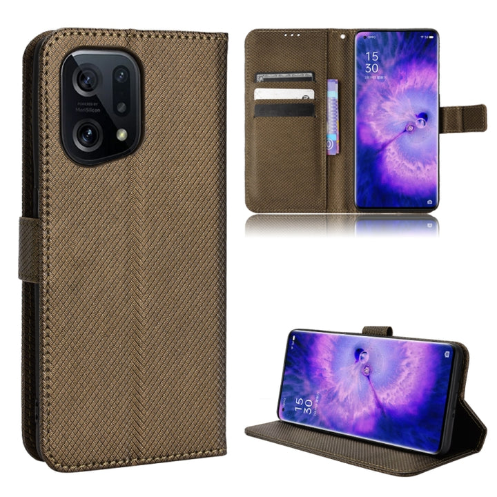 Diamond Texture Leather Phone Case, For OPPO Find X5, For OPPO Reno7 5G / Find X5 Lite, For vivo iQOO U5 5G, For Alcatel 1S 2021 / 3L 2021 / TCL 20E / 20Y, For Doogee S59 / S59 Pro, For Xiaomi Redmi Note 10 4G / Note 10S