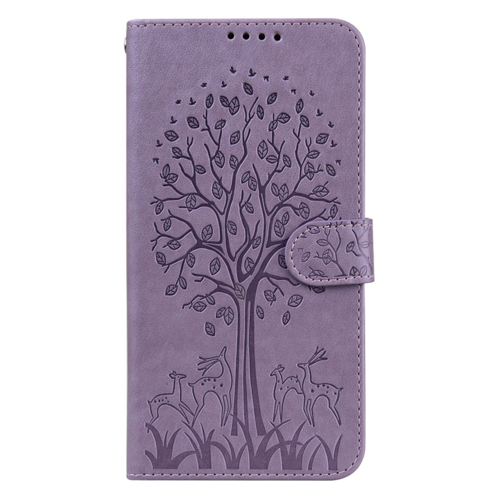 Tree & Deer Pattern Pressed Flip Leather Phone Case, For Nokia 3.4 / 5.4, For Nokia G20 / G10 / 6.3, For Sony Xperia 10 III, For Xiaomi Redmi Note 10 Lite, For Xiaomi Redmi 9T / 9 Power, For Xiaomi Redmi 10