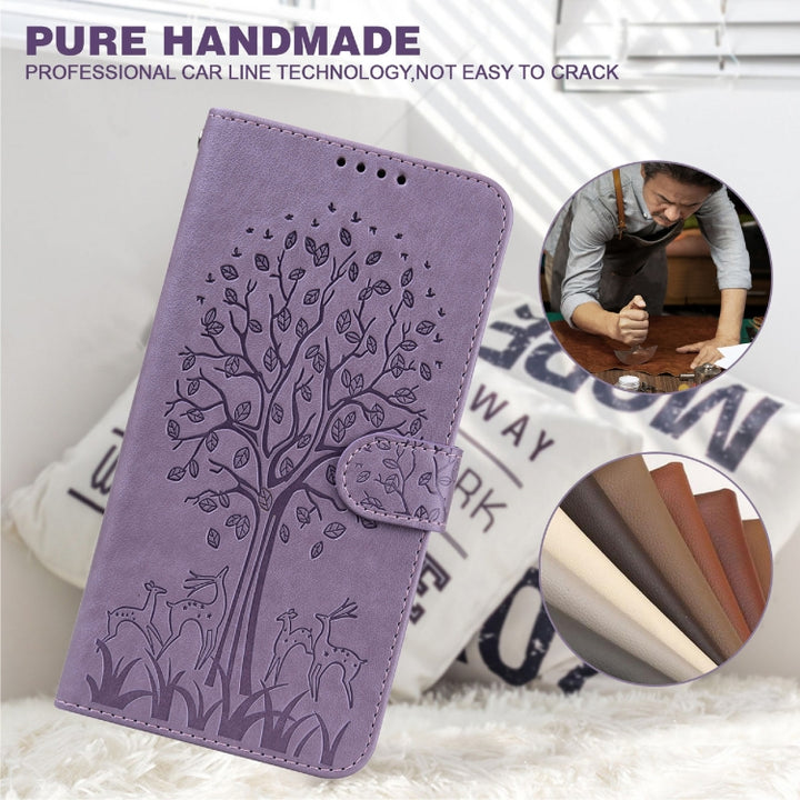 Tree & Deer Pattern Pressed Flip Leather Phone Case, For Nokia 3.4 / 5.4, For Nokia G20 / G10 / 6.3, For Sony Xperia 10 III, For Xiaomi Redmi Note 10 Lite, For Xiaomi Redmi 9T / 9 Power, For Xiaomi Redmi 10