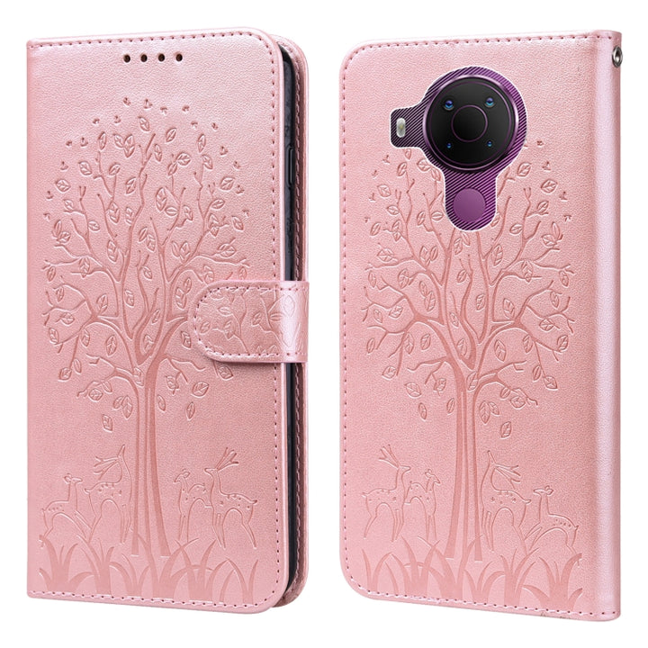 Tree & Deer Pattern Pressed Flip Leather Phone Case, For Nokia 3.4 / 5.4, For Nokia G20 / G10 / 6.3, For Sony Xperia 10 III, For Xiaomi Redmi Note 10 Lite, For Xiaomi Redmi 9T / 9 Power, For Xiaomi Redmi 10