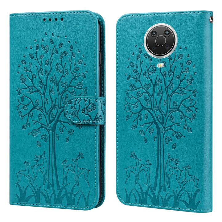 Tree & Deer Pattern Pressed Flip Leather Phone Case, For Nokia 3.4 / 5.4, For Nokia G20 / G10 / 6.3, For Sony Xperia 10 III, For Xiaomi Redmi Note 10 Lite, For Xiaomi Redmi 9T / 9 Power, For Xiaomi Redmi 10