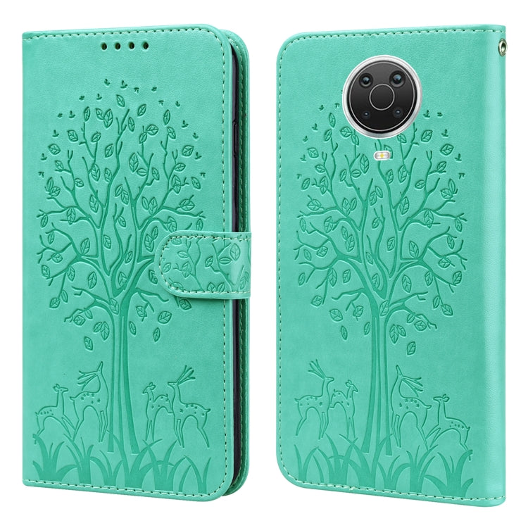 Tree & Deer Pattern Pressed Flip Leather Phone Case, For Nokia 3.4 / 5.4, For Nokia G20 / G10 / 6.3, For Sony Xperia 10 III, For Xiaomi Redmi Note 10 Lite, For Xiaomi Redmi 9T / 9 Power, For Xiaomi Redmi 10