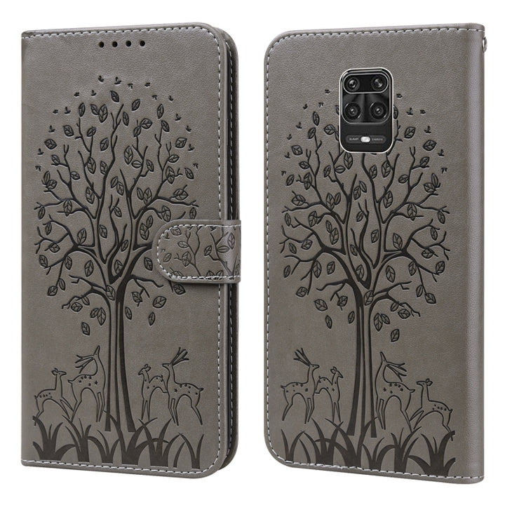 Tree & Deer Pattern Pressed Flip Leather Phone Case, For Nokia 3.4 / 5.4, For Nokia G20 / G10 / 6.3, For Sony Xperia 10 III, For Xiaomi Redmi Note 10 Lite, For Xiaomi Redmi 9T / 9 Power, For Xiaomi Redmi 10