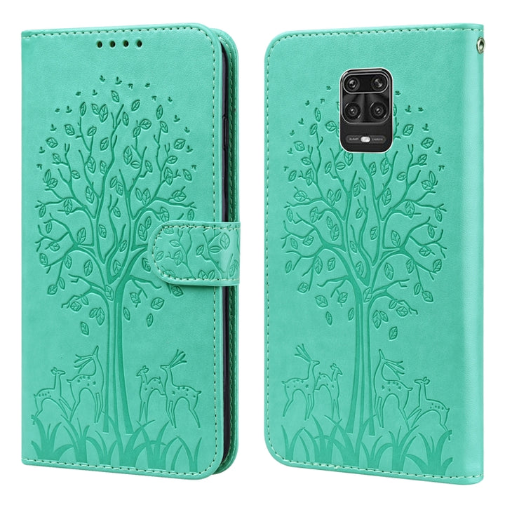 Tree & Deer Pattern Pressed Flip Leather Phone Case, For Nokia 3.4 / 5.4, For Nokia G20 / G10 / 6.3, For Sony Xperia 10 III, For Xiaomi Redmi Note 10 Lite, For Xiaomi Redmi 9T / 9 Power, For Xiaomi Redmi 10