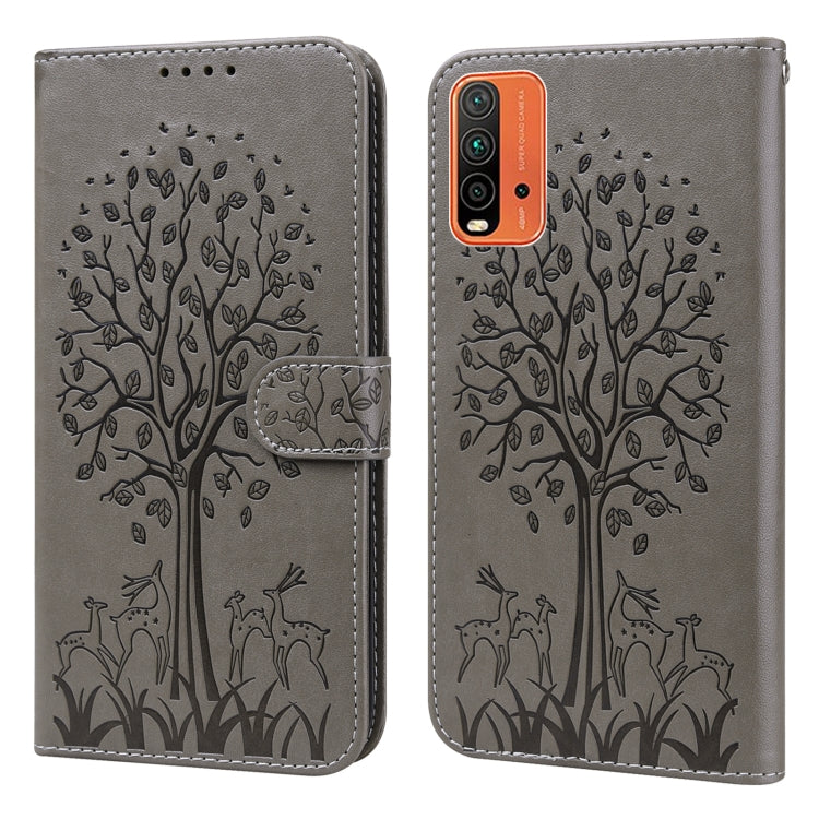 Tree & Deer Pattern Pressed Flip Leather Phone Case, For Nokia 3.4 / 5.4, For Nokia G20 / G10 / 6.3, For Sony Xperia 10 III, For Xiaomi Redmi Note 10 Lite, For Xiaomi Redmi 9T / 9 Power, For Xiaomi Redmi 10