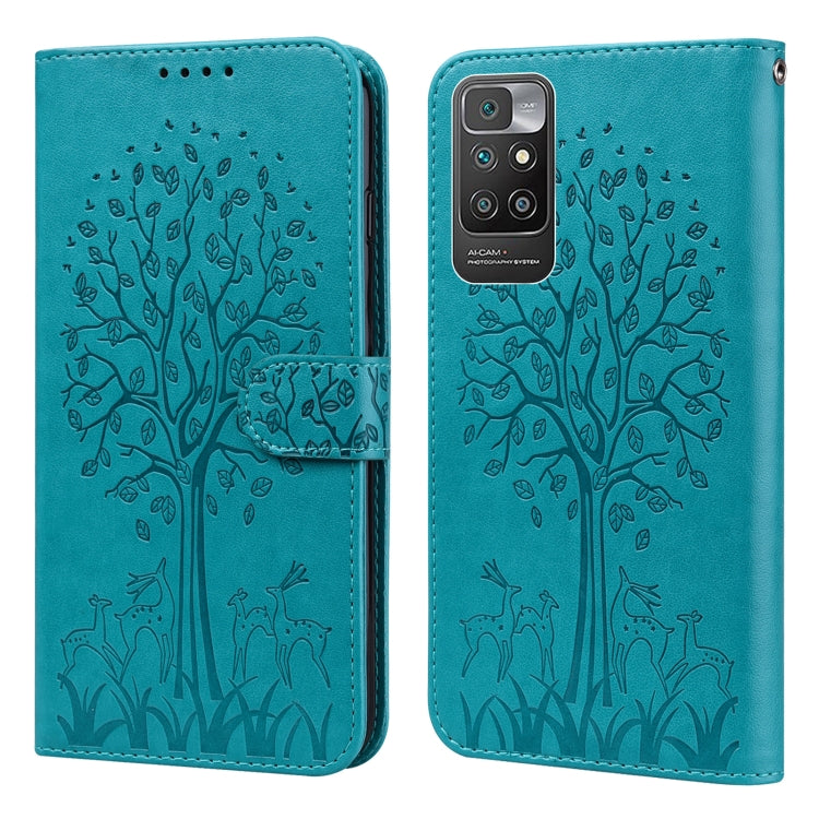 Tree & Deer Pattern Pressed Flip Leather Phone Case, For Nokia 3.4 / 5.4, For Nokia G20 / G10 / 6.3, For Sony Xperia 10 III, For Xiaomi Redmi Note 10 Lite, For Xiaomi Redmi 9T / 9 Power, For Xiaomi Redmi 10