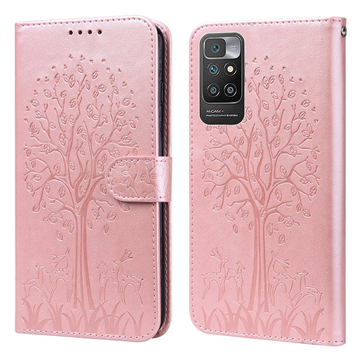 Tree & Deer Pattern Pressed Flip Leather Phone Case, For Nokia 3.4 / 5.4, For Nokia G20 / G10 / 6.3, For Sony Xperia 10 III, For Xiaomi Redmi Note 10 Lite, For Xiaomi Redmi 9T / 9 Power, For Xiaomi Redmi 10