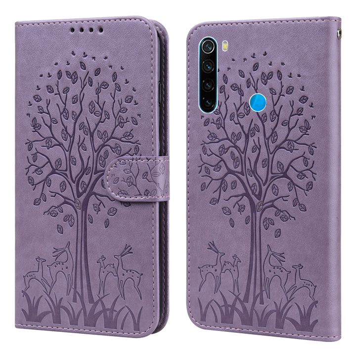 Tree & Deer Pattern Pressed Flip Leather Phone Case, For Xiaomi Redmi Note 8 2021 / Note 8, For Xiaomi Redmi 9 / Redmi 10X, For Xiaomi Redmi Note 10 5G / Poco M3 Pro 5G, For Xiaomi Redmi Note 10 / Note 10S, For Xiaomi Redmi Note 10 Pro / Note 10 Pro Max