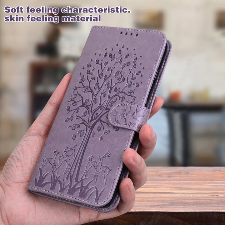 Tree & Deer Pattern Pressed Flip Leather Phone Case, For Xiaomi Redmi Note 8 2021 / Note 8, For Xiaomi Redmi 9 / Redmi 10X, For Xiaomi Redmi Note 10 5G / Poco M3 Pro 5G, For Xiaomi Redmi Note 10 / Note 10S, For Xiaomi Redmi Note 10 Pro / Note 10 Pro Max