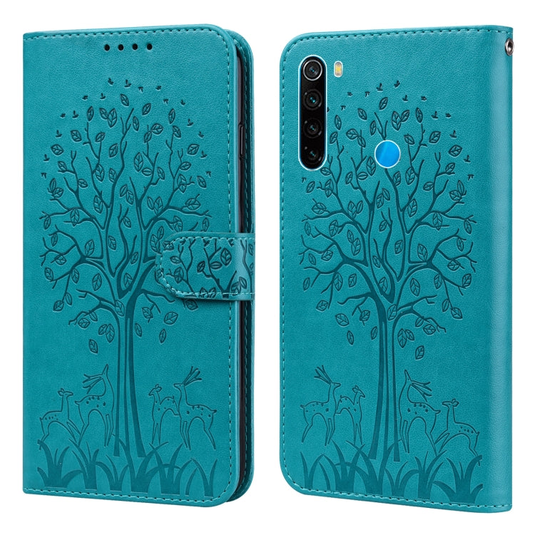 Tree & Deer Pattern Pressed Flip Leather Phone Case, For Xiaomi Redmi Note 8 2021 / Note 8, For Xiaomi Redmi 9 / Redmi 10X, For Xiaomi Redmi Note 10 5G / Poco M3 Pro 5G, For Xiaomi Redmi Note 10 / Note 10S, For Xiaomi Redmi Note 10 Pro / Note 10 Pro Max