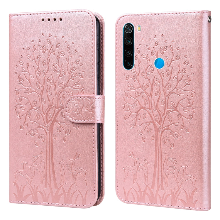 Tree & Deer Pattern Pressed Flip Leather Phone Case, For Xiaomi Redmi Note 8 2021 / Note 8, For Xiaomi Redmi 9 / Redmi 10X, For Xiaomi Redmi Note 10 5G / Poco M3 Pro 5G, For Xiaomi Redmi Note 10 / Note 10S, For Xiaomi Redmi Note 10 Pro / Note 10 Pro Max