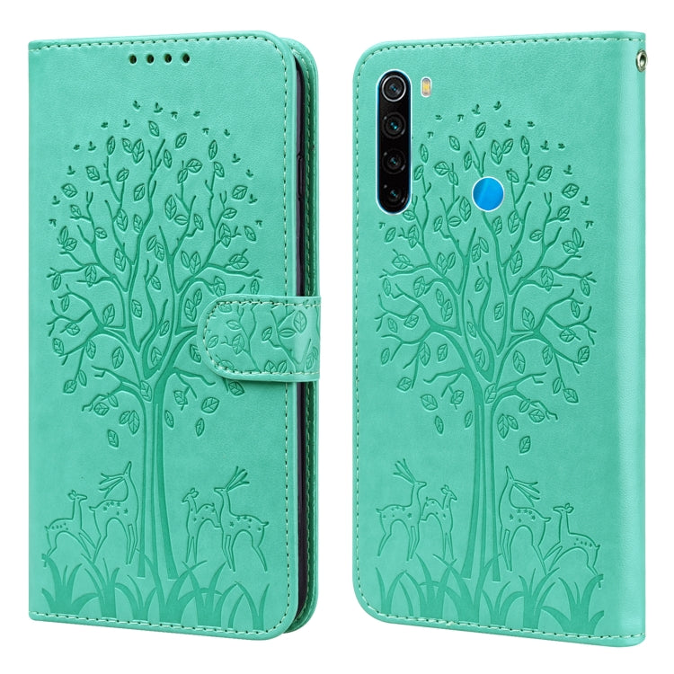 Tree & Deer Pattern Pressed Flip Leather Phone Case, For Xiaomi Redmi Note 8 2021 / Note 8, For Xiaomi Redmi 9 / Redmi 10X, For Xiaomi Redmi Note 10 5G / Poco M3 Pro 5G, For Xiaomi Redmi Note 10 / Note 10S, For Xiaomi Redmi Note 10 Pro / Note 10 Pro Max