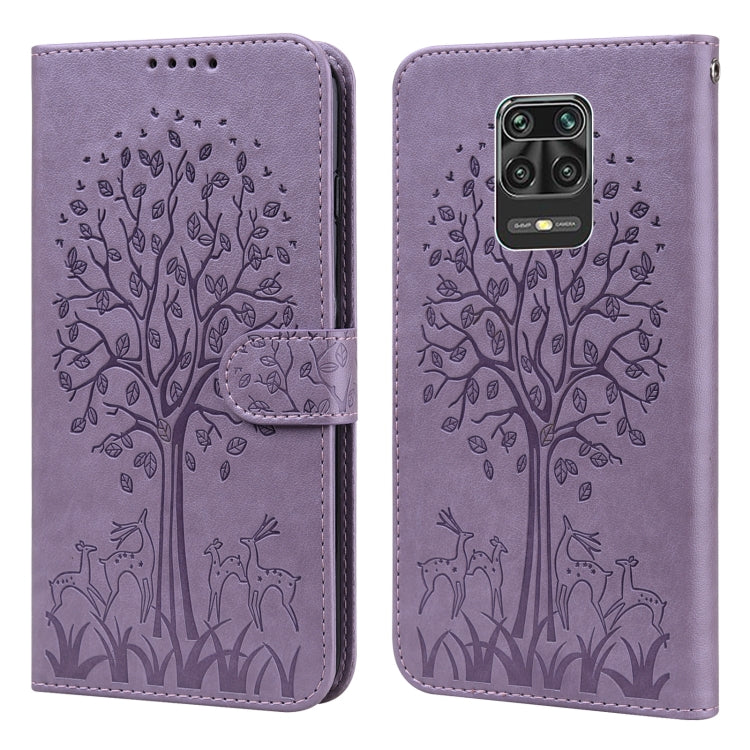 Tree & Deer Pattern Pressed Flip Leather Phone Case, For Xiaomi Redmi Note 11 Pro 4G / 5G, For Xiaomi Redmi Note 9 Pro / Note 9 Pro Max, For Xiaomi Redmi 9A, For Xiaomi Poco C3 / Redmi 9C