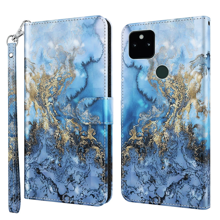 3D Painting Pattern TPU + PU Leather Phone Case, For Google Pixel 5a 5G, For Google Pixel 6, For Google Pixel 6 Pro