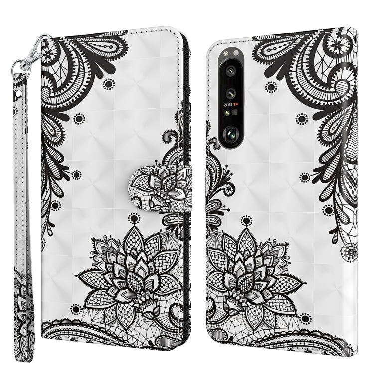 3D Painting Pattern TPU + PU Leather Phone Case, For Sony Xperia 1 II, For Sony Xperia 1 III, For Sony Xperia 5 II