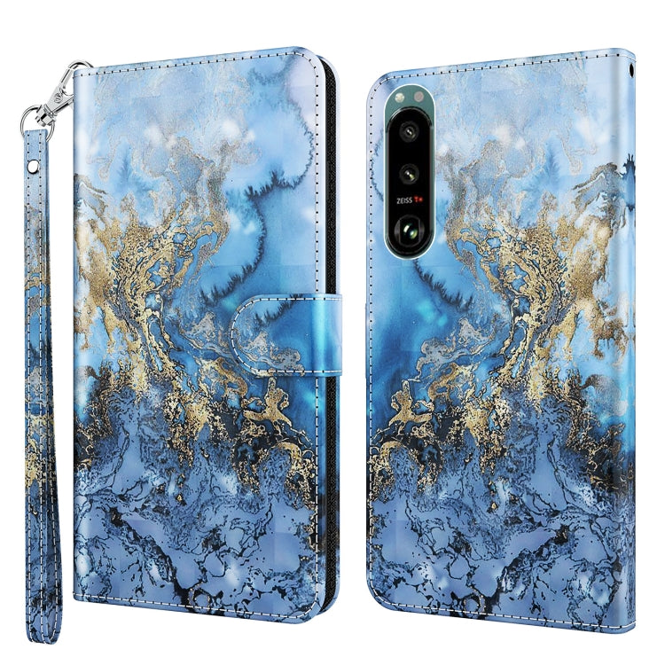 3D Painting Pattern TPU + PU Leather Phone Case, For Sony Xperia 1 II, For Sony Xperia 1 III, For Sony Xperia 5 II